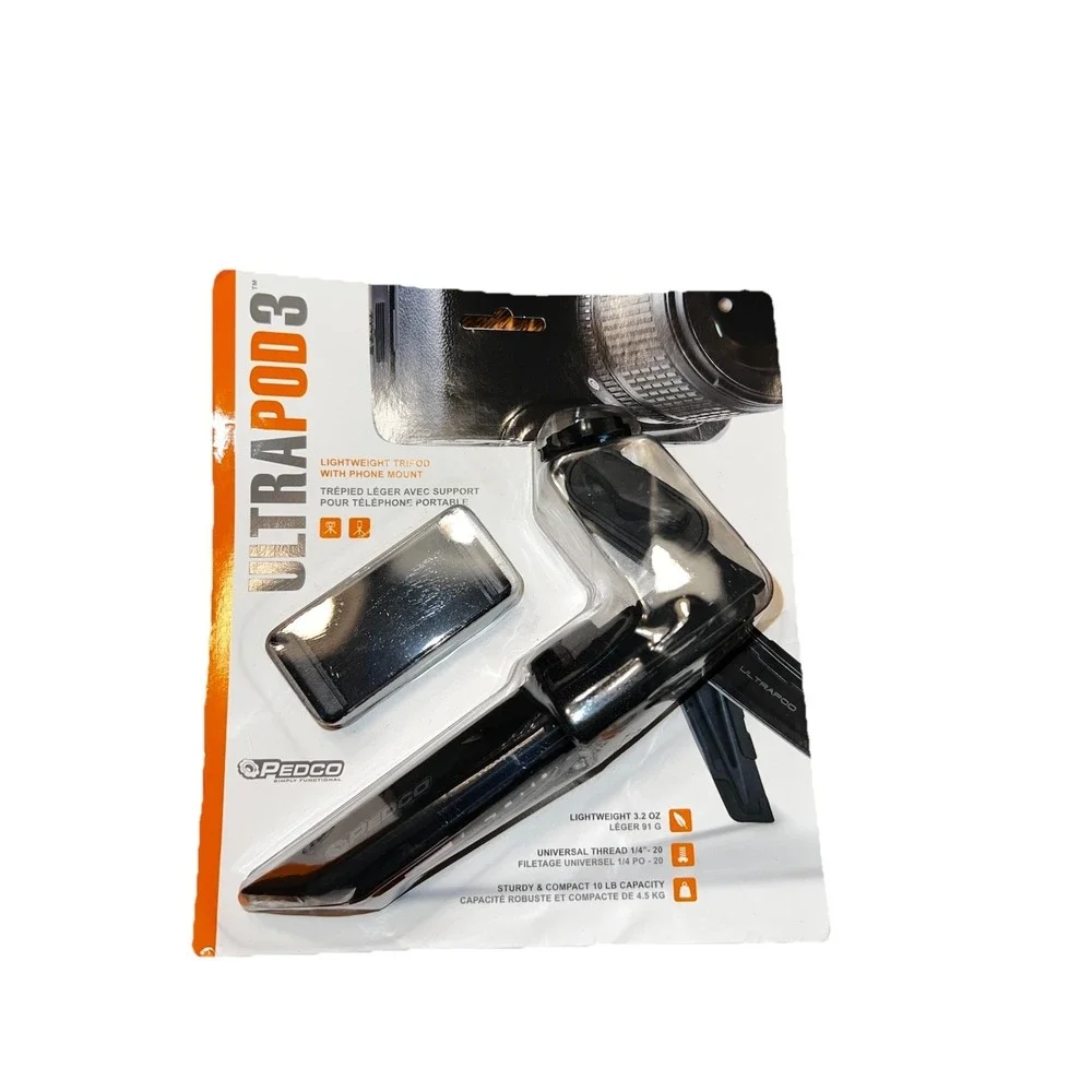 Pedco UltraPod 3 Mini Travel Tripod Phone Mount Lightweight Camera Stand NIB